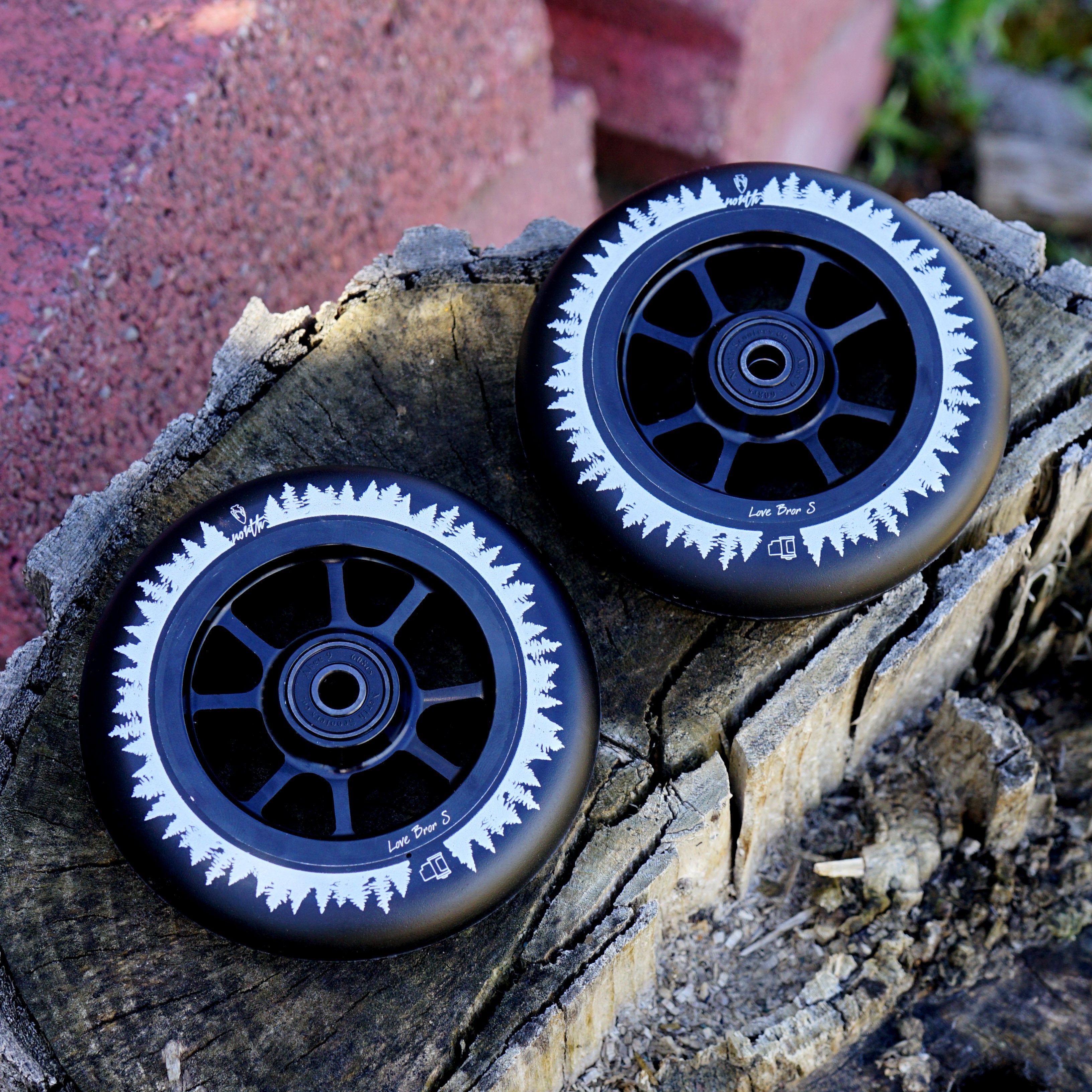 North Scooters Love Bror Svensson Signature 110x24mm (PAIR) - Scooter Wheels Side By Side