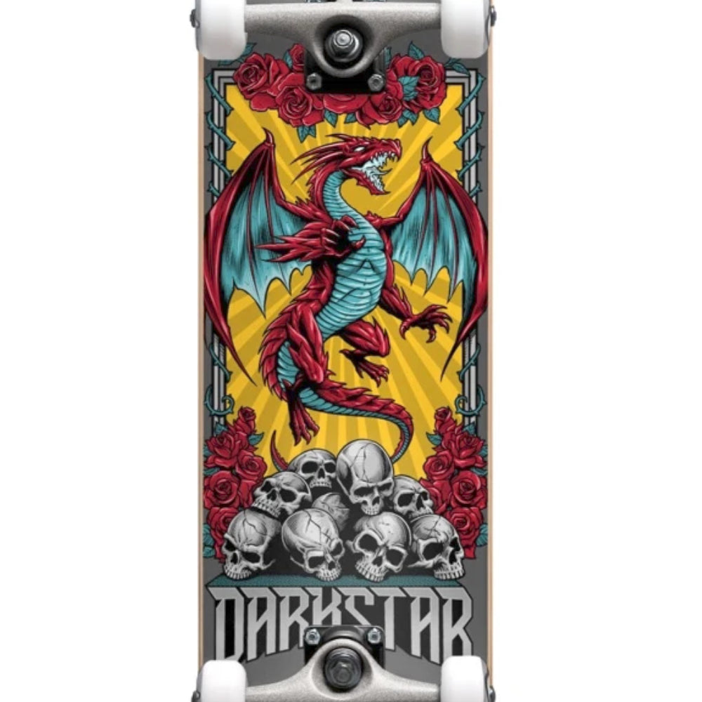 Darkstar Levitate FP Soft Wheels Charcoal 8.0 - Skateboard Complete Close Up