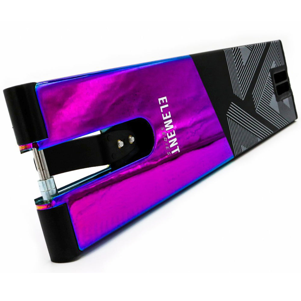 Drone Element 5.5" Black / NeoChrome Scooter Deck Bottom Flat Design Pegs