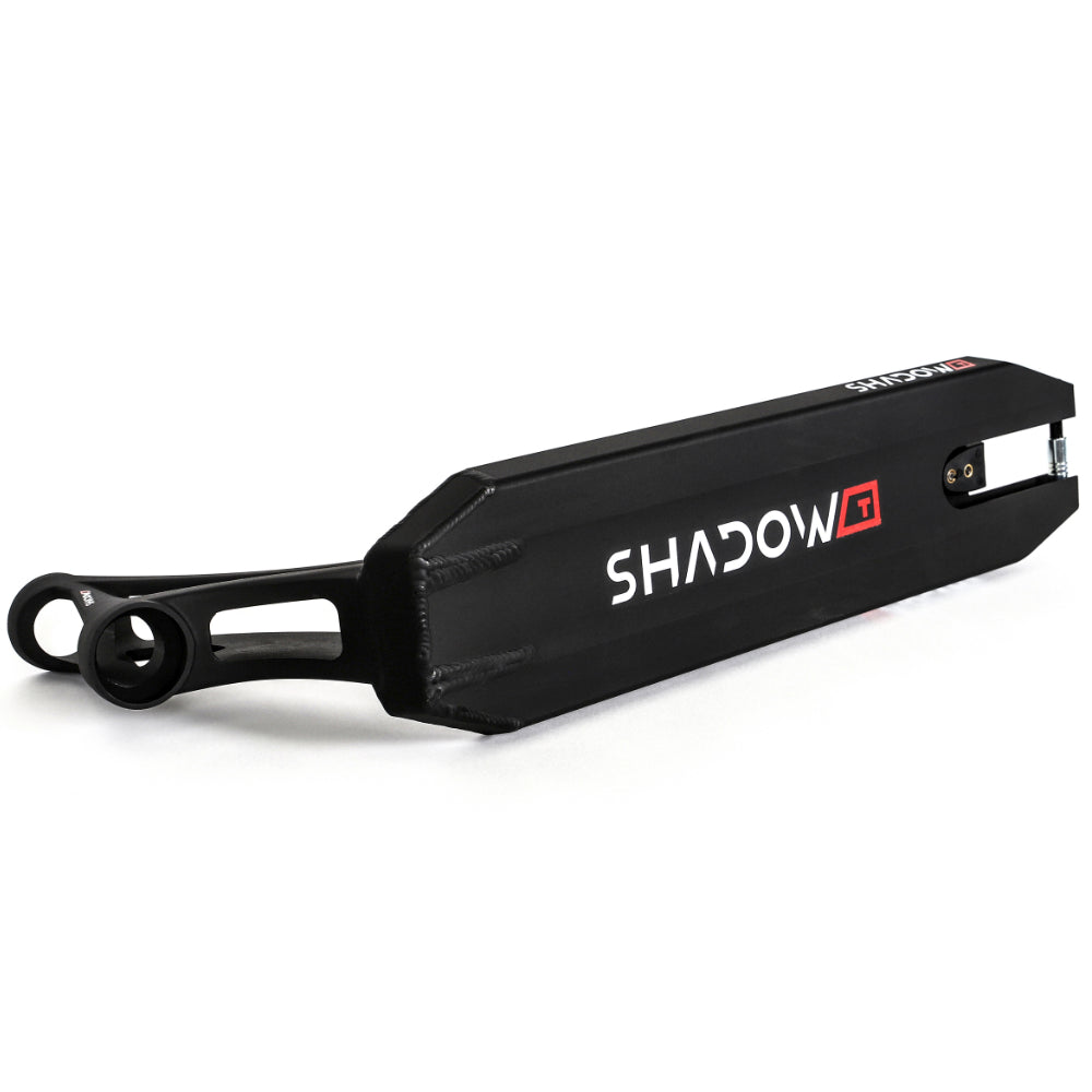Drone Shadow Tapered Black Freestyle Scooter Deck Bottom Design