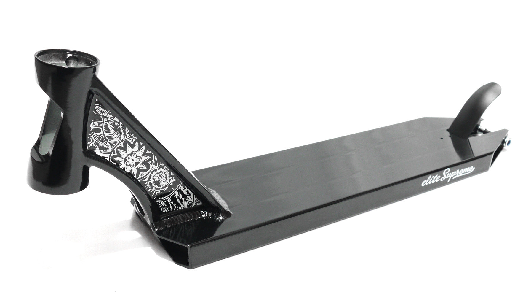 Scooter deck for freestyle scooter, Black, Side view