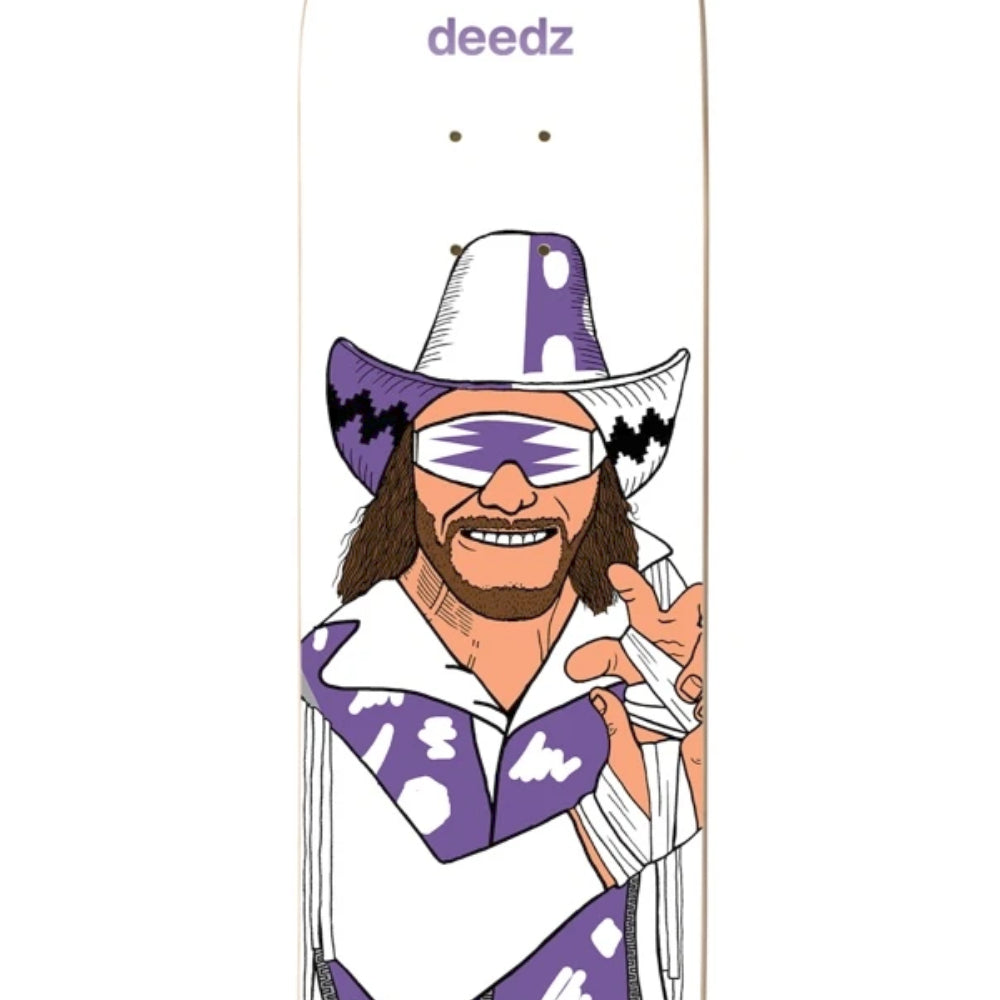 Enjoi Deedz Body Slam R7 White 8.25 - Skateboard Deck Close Up