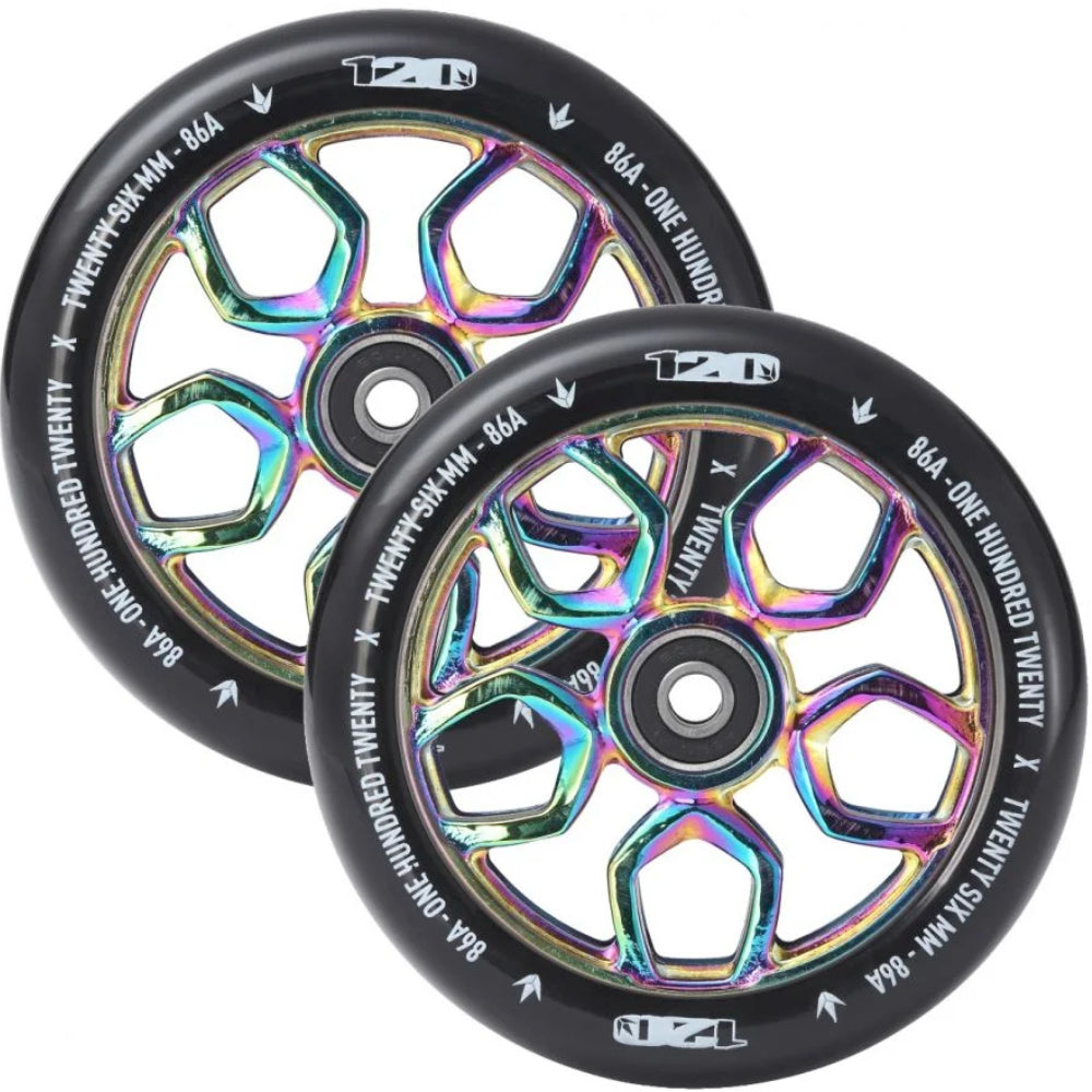 Envy 120mm Lambo (PAIR) - Scooter Wheels Oilslick Set