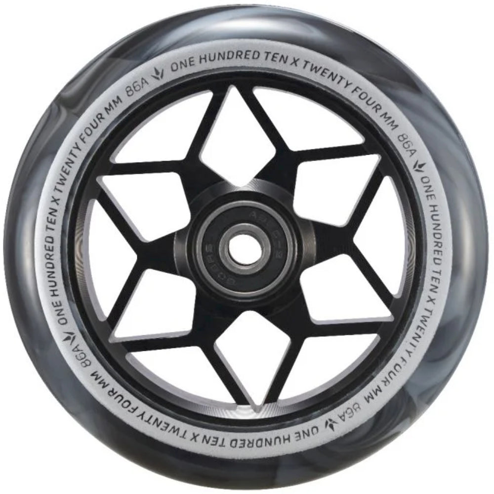 Envy Diamond 110mm Smoke Colors Scooter Wheels Black White Swirl