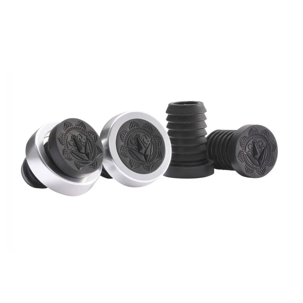 Envy Will Scott Aluminium Nylon Bar Ends Clear Chrome