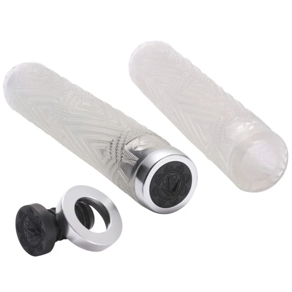 Envy Will Scott TPR Grips Aluminium Nylon Bar Ends Clear Pair