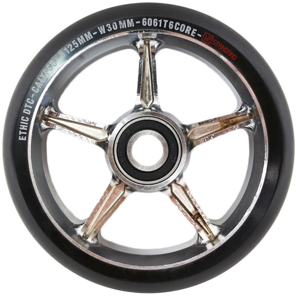 Ethic DTC 12STD Calypso 125mm (PAIR) - Scooter Wheels Chrome