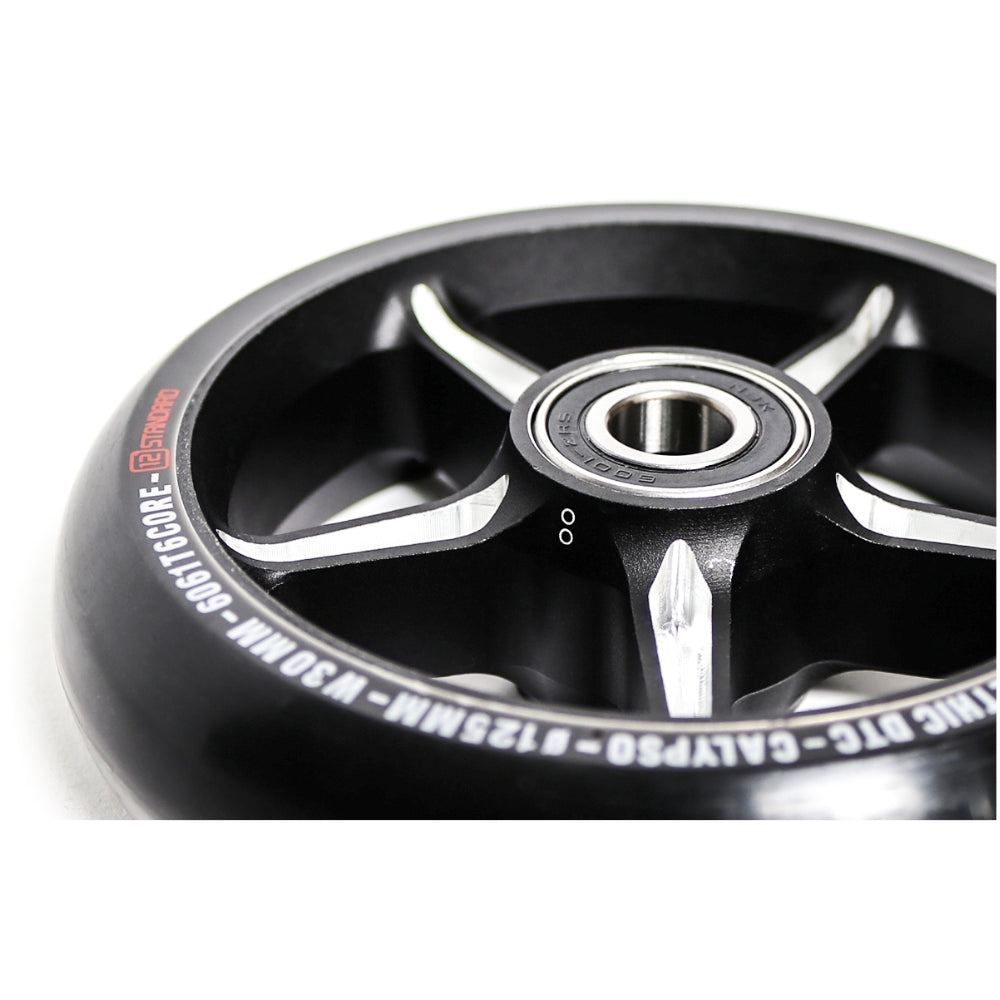 Ethic DTC 12STD Calypso 125mm (PAIR) - Scooter Wheels Black Close Up