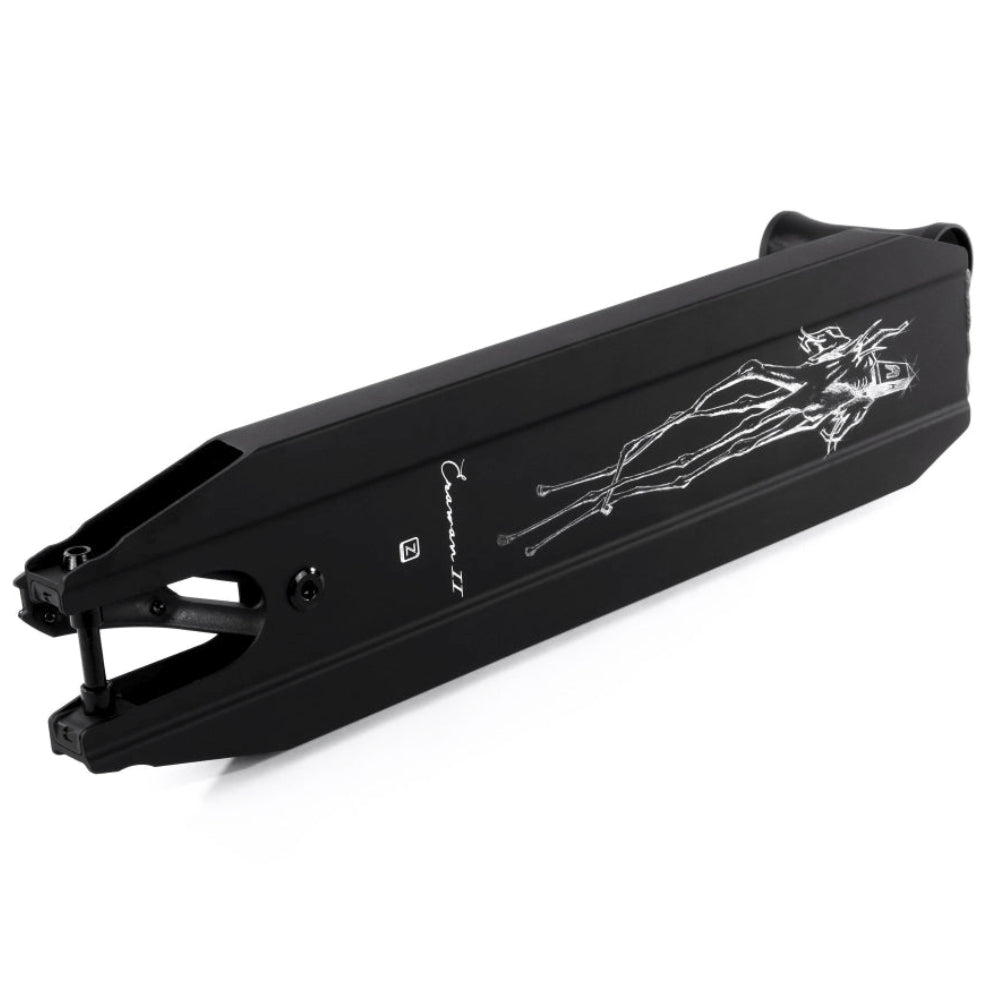 Ethic DTC Erawan V2 Matte Black Light Park Freestyle Scooter Deck Bottom Design