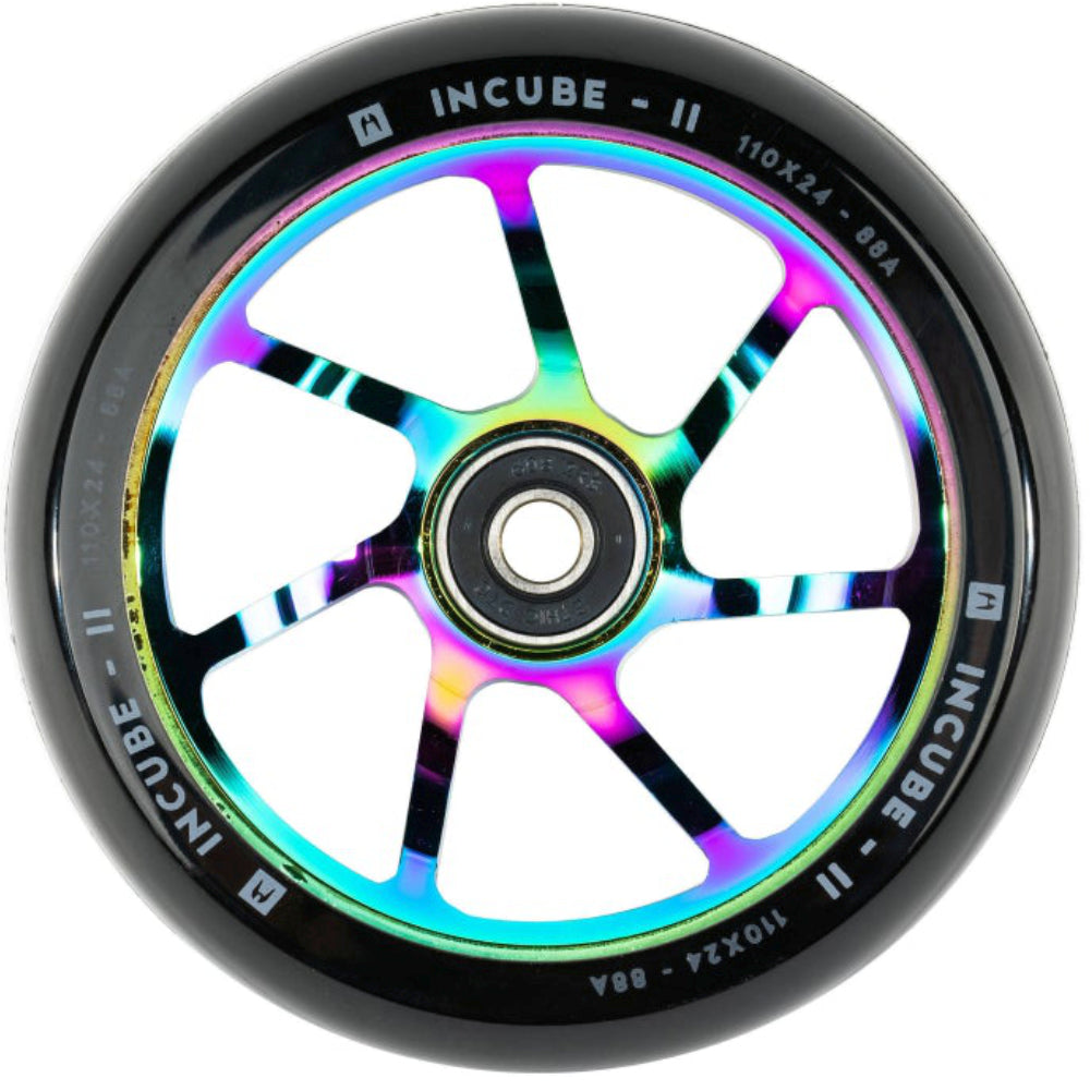 Ethic DTC Incube V2 110mm Freestyle Scooter Wheels Neochrome Oilslick Rainbow