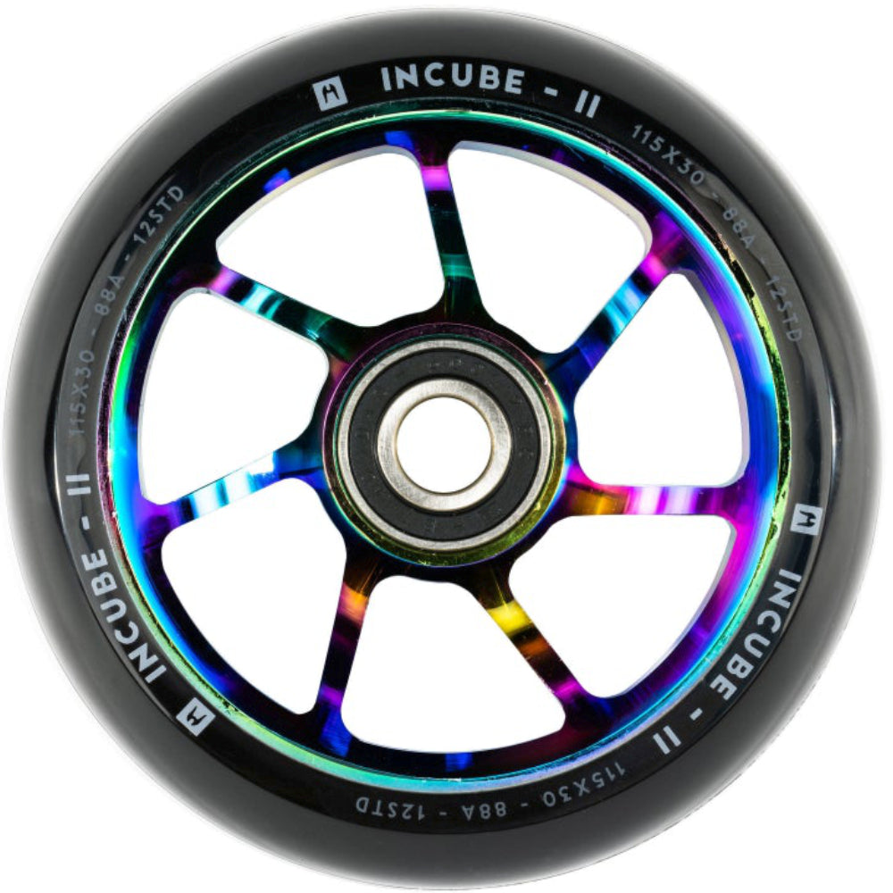 Ethic DTC Incube V2 12STD 115X30mm Freestyle Scooter Wheels Neochrome Oilslick Rainbow