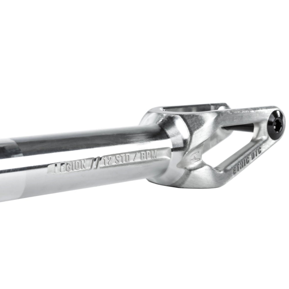 Ethic DTC Legion V2 12STD SCS Freestyle Scooter Fork Raw Engraved Details