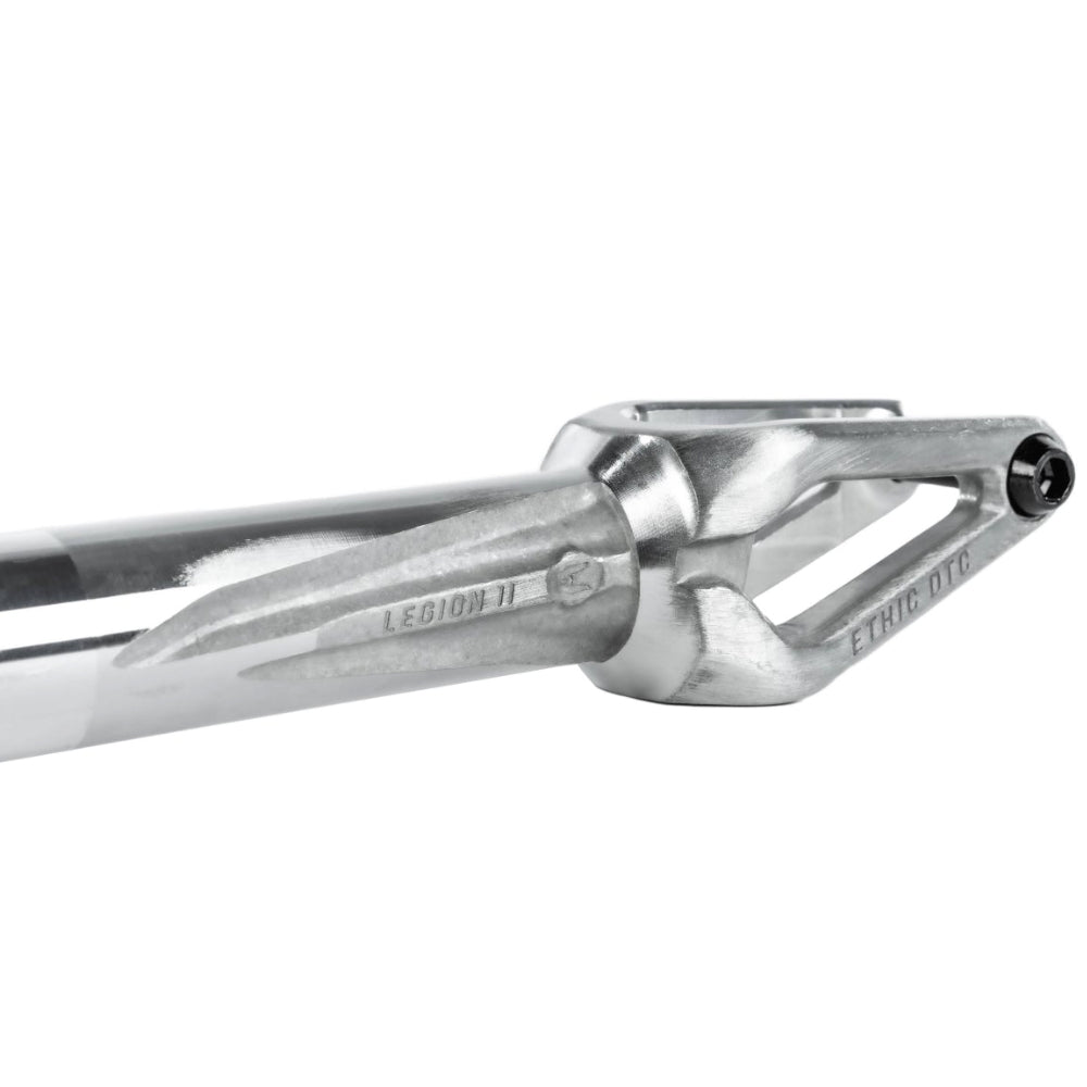 Ethic DTC Legion V2 HIC Freestyle Scooter Fork Raw Engraved Details