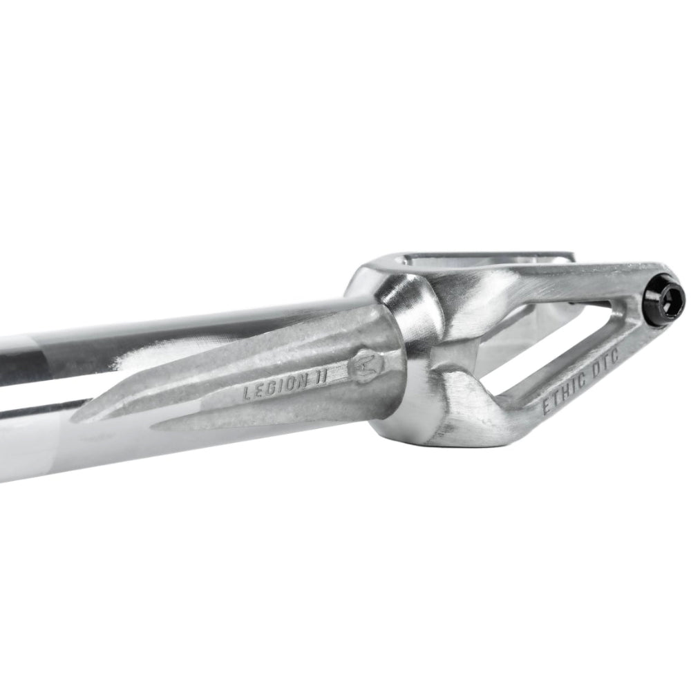 Ethic DTC Legion V2 SCS Freestyle Scooter Fork Raw Engraved Logo