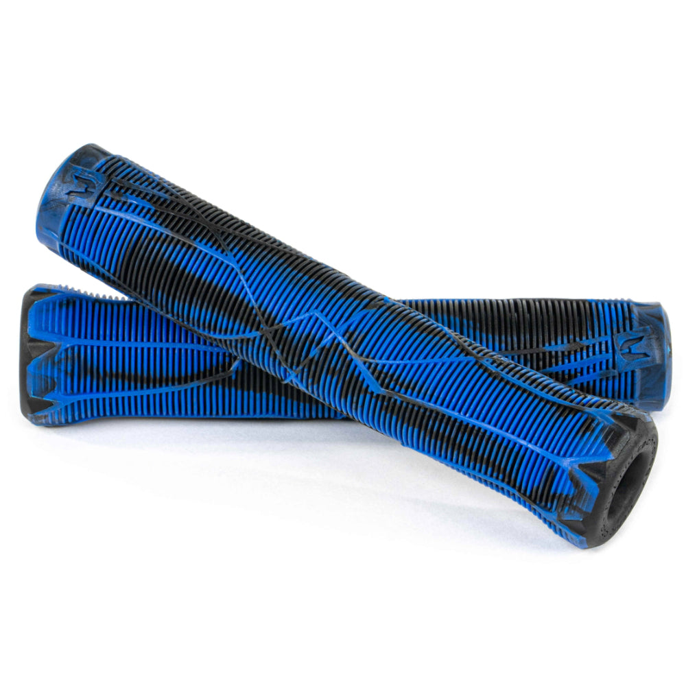 Ethic DTC Slim Rubber Grips With Integrated Bar Ends Blue Marble
