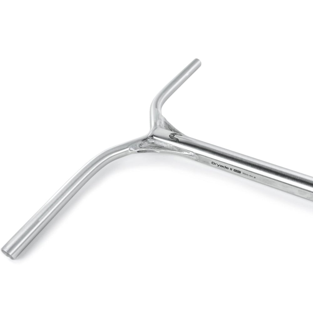 Ethic Dryade V2 Freestyle Aluminium Scooter Bars Raw Brushed Angle Close Up