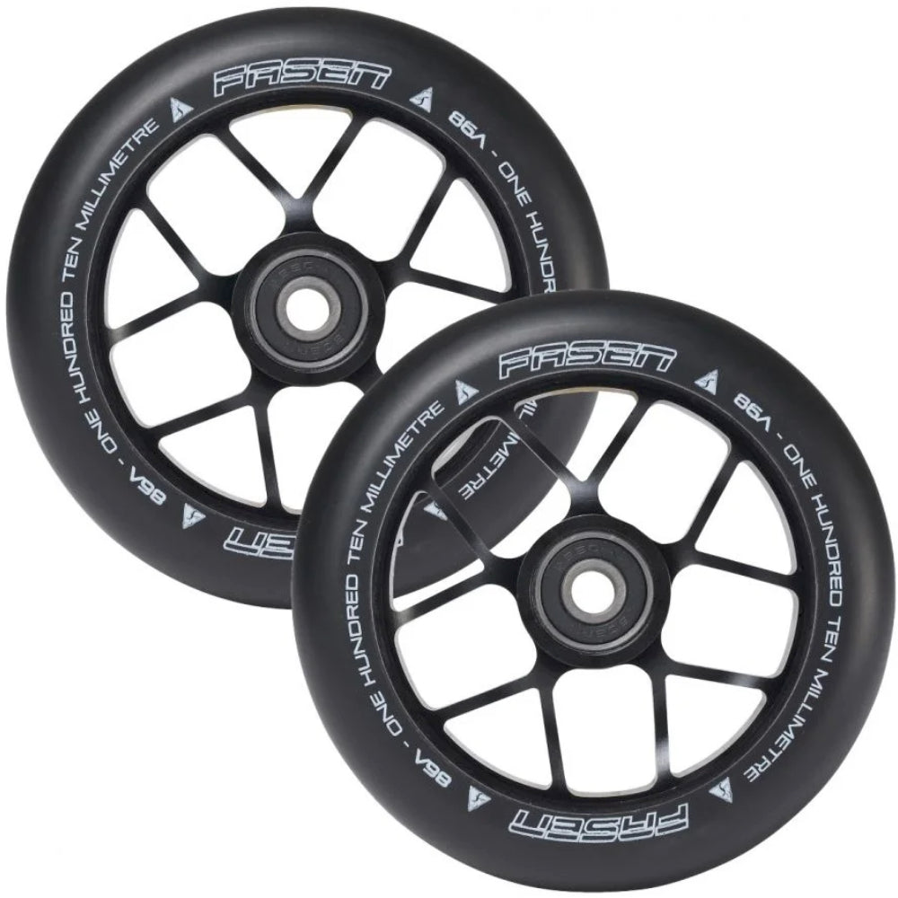 Fasen Jet 110mm Scooter Wheels Black Pair