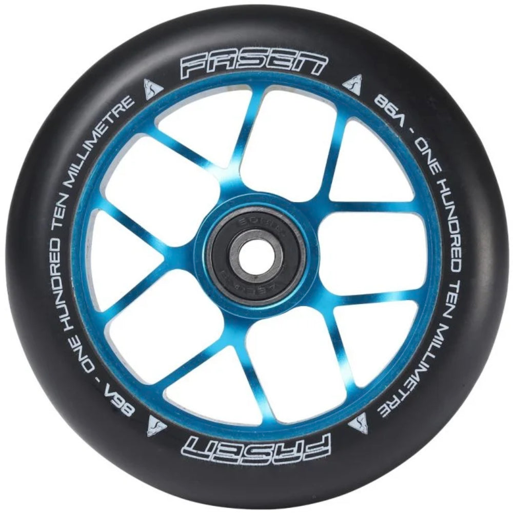 Fasen Jet 110mm Scooter Light Wheels Teal 86a PU