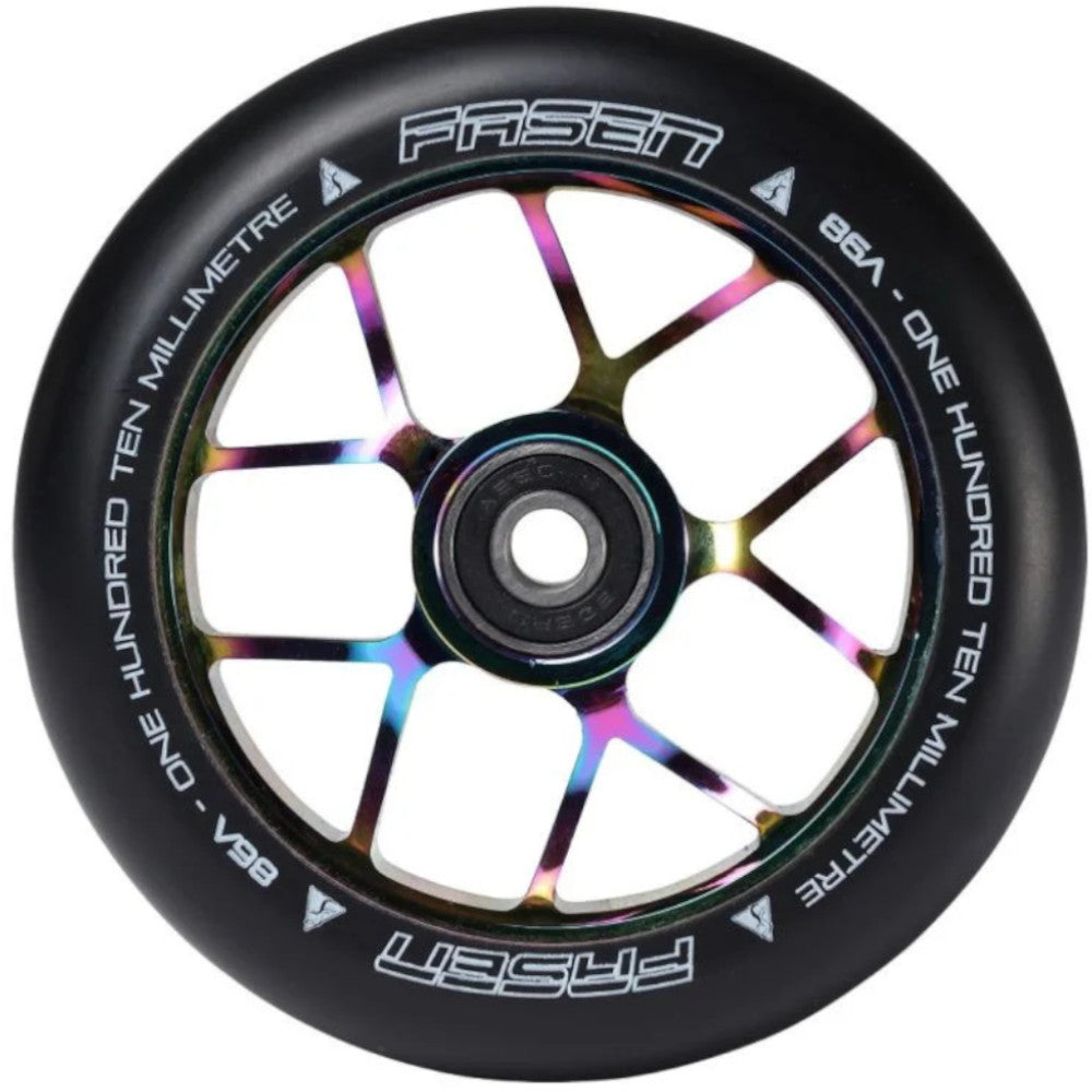 Fasen Jet 110mm Scooter Light Wheels Oilslick Neo Chrome 86a PU