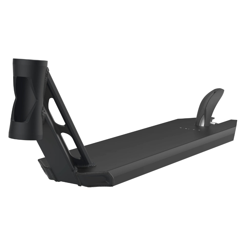 Fuzion Entropy 2.0 Matte Black Park Freestyle Scooter Deck Left Cut Out Headtube