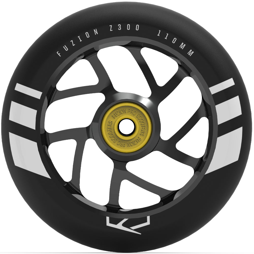 Fuzion Flight 110mm (PAIR) - Scooter Wheels Black Black