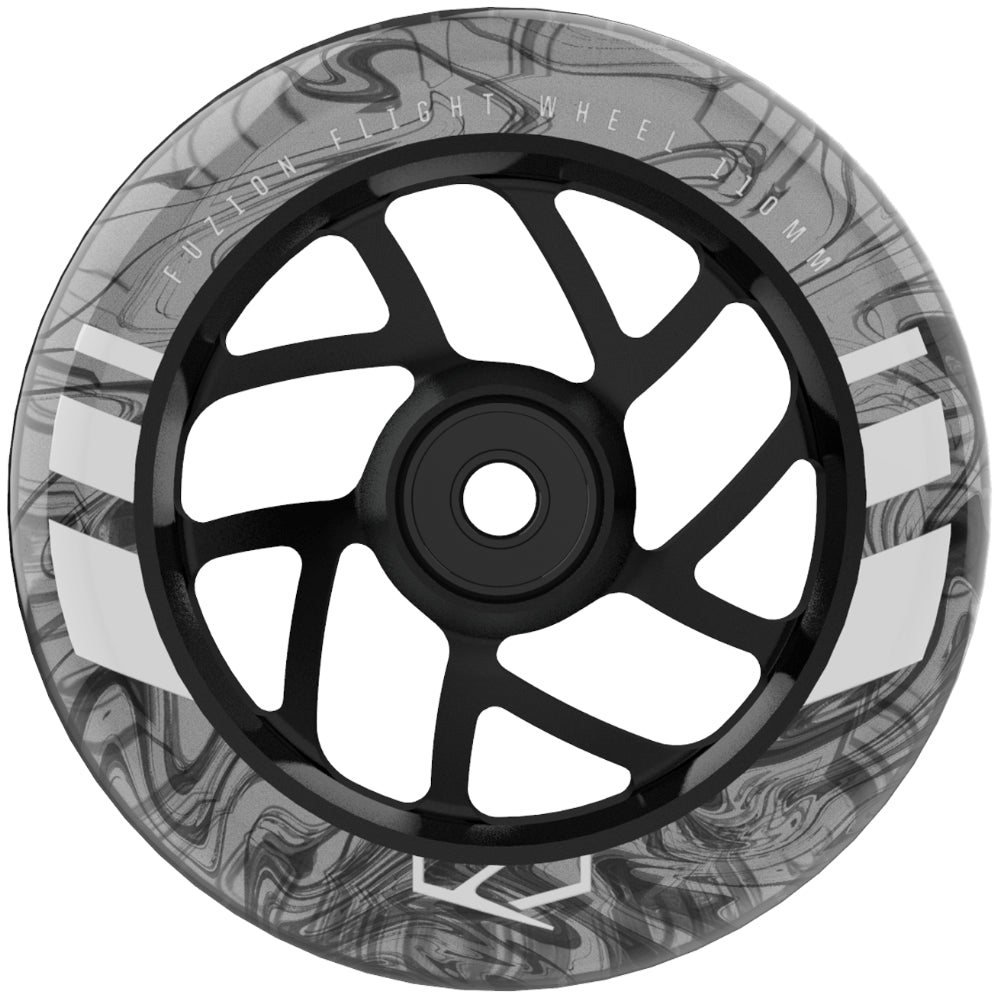 Fuzion Flight 110mm (PAIR) - Scooter Wheels Black Smoke