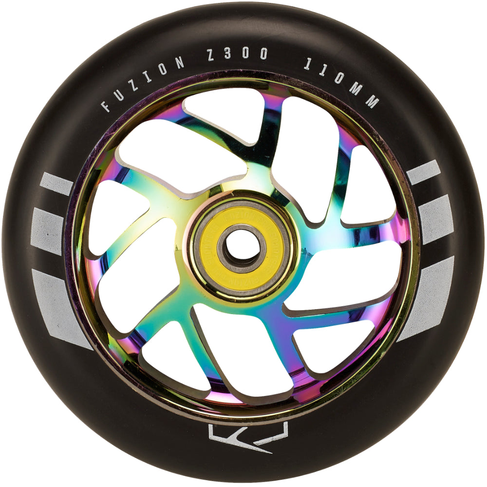 Fuzion Flight 110mm (PAIR) - Scooter Wheels Neochrome Black