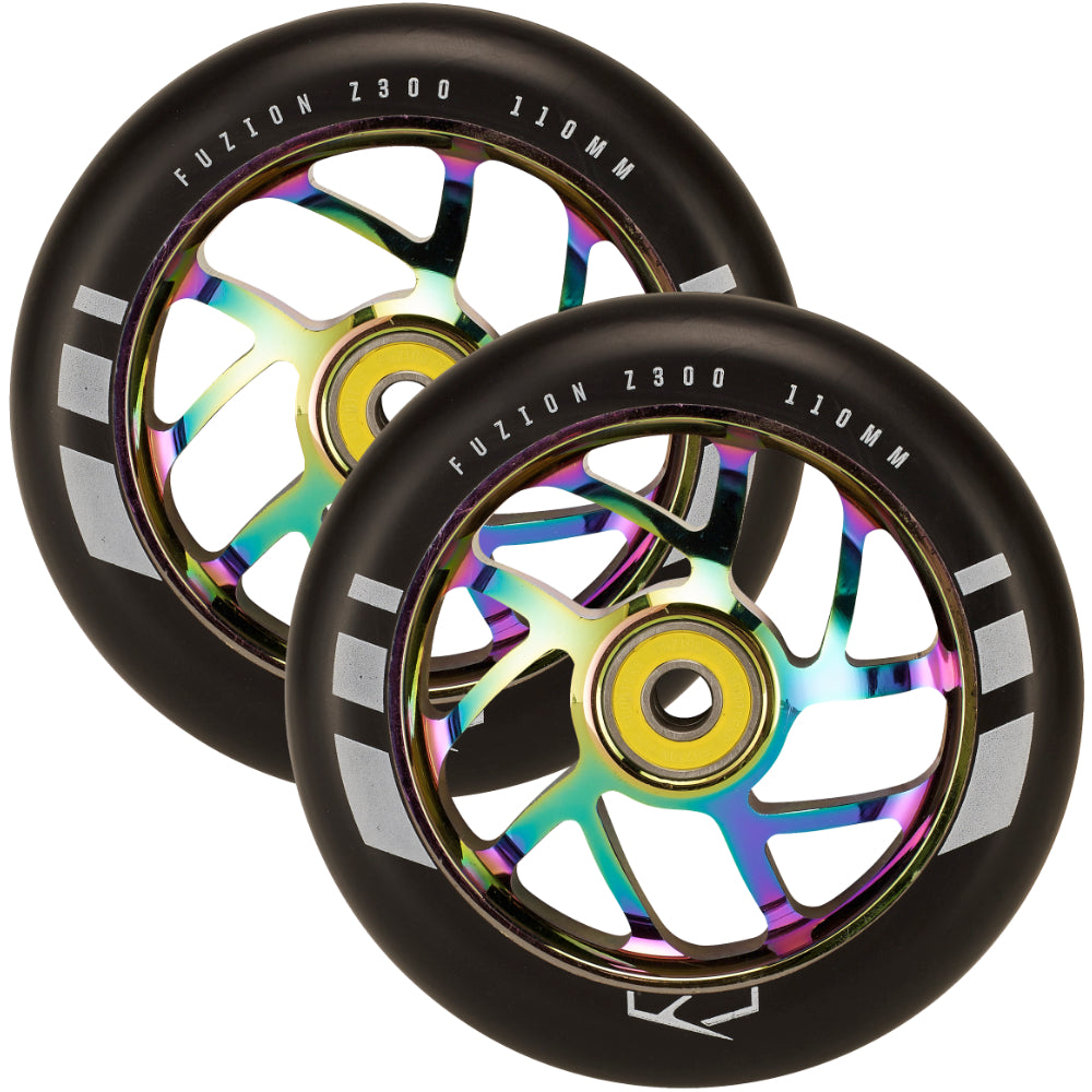 Fuzion Flight 110mm (PAIR) - Scooter Wheels Neochrome Set