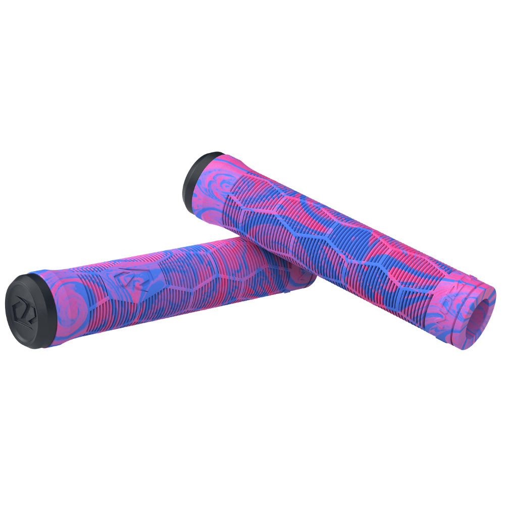 Fuzion Hex Grips Soft Thick Feel Pink Blue Crossed