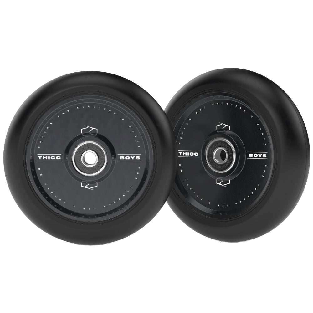 Fuzion Thiccboys Black 110x30mm Scooter Wheels Pair