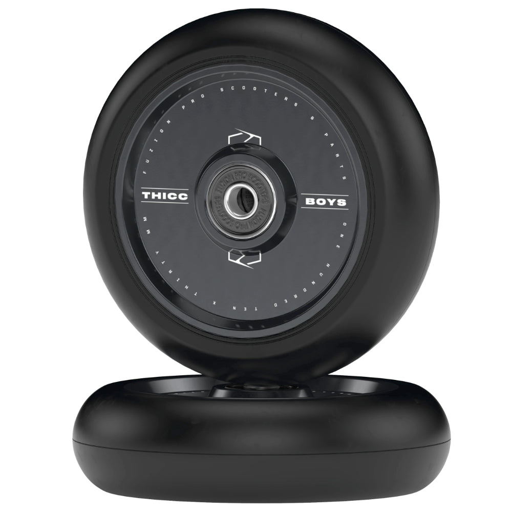 Fuzion Thiccboys Black 110x30mm Scooter Wheels Stacked
