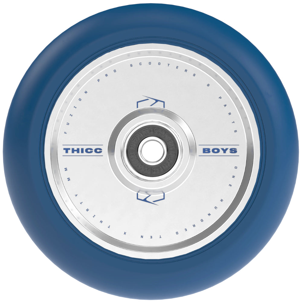 Fuzion Thiccboys Navy Silver 110x30mm Scooter Wheels Single