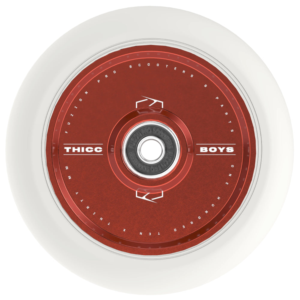 Fuzion Thiccboys Red White 110x30mm Scooter Wheels Single