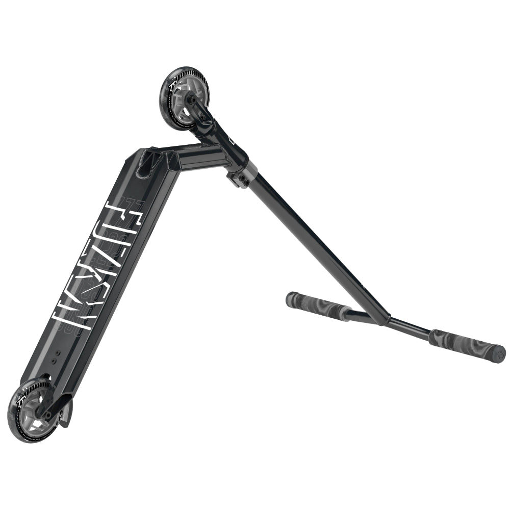 Fuzion Z250 Freestyle Scooter Complete Black Bottom Flipped