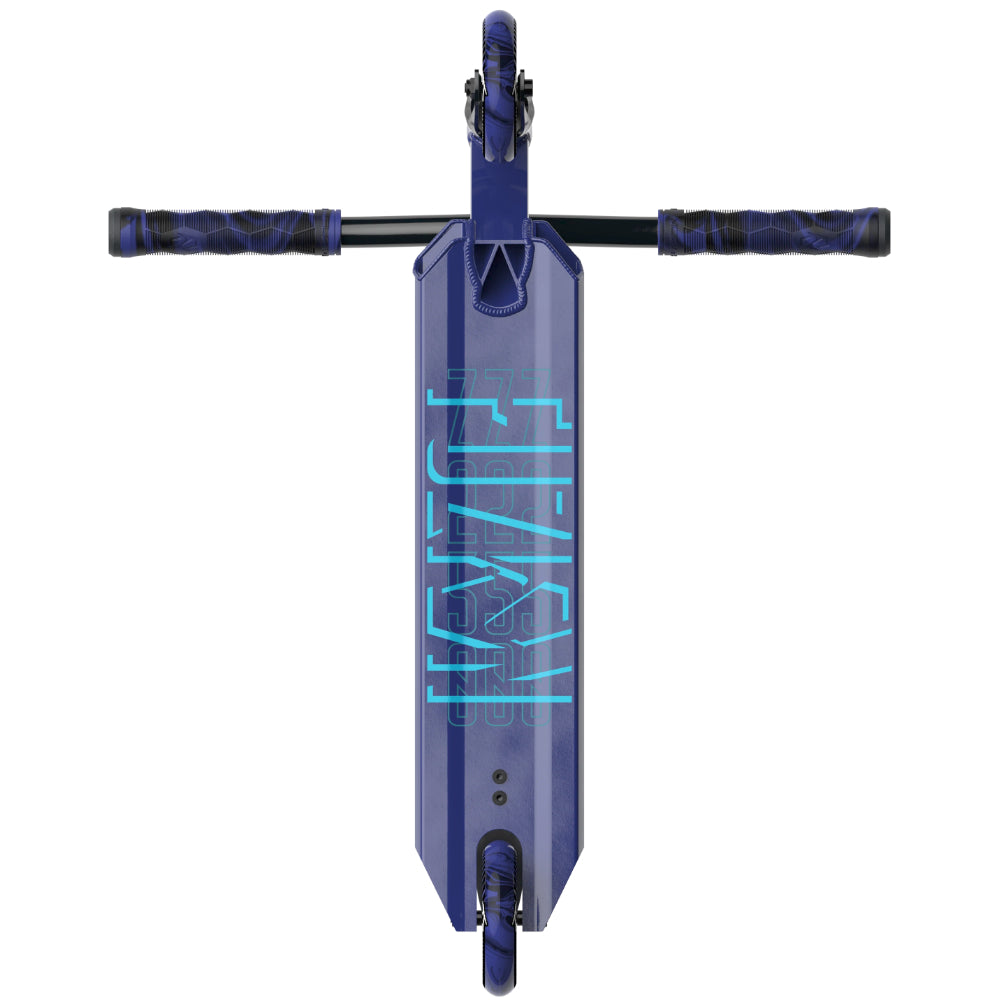 Fuzion Z250 Freestyle Scooter Complete Blue Bottom Deck Design