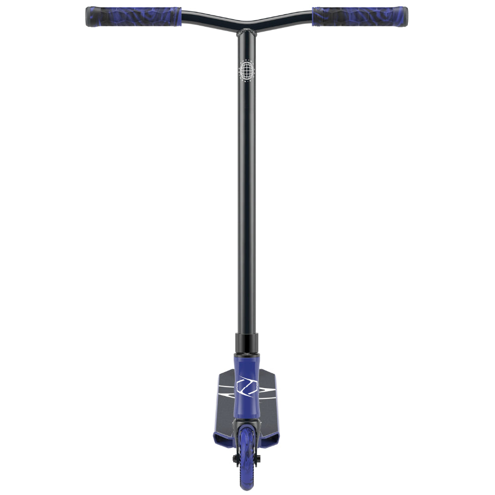 Fuzion Z250 Freestyle Scooter Complete Blue Front Steel Y Bar Hex Grips