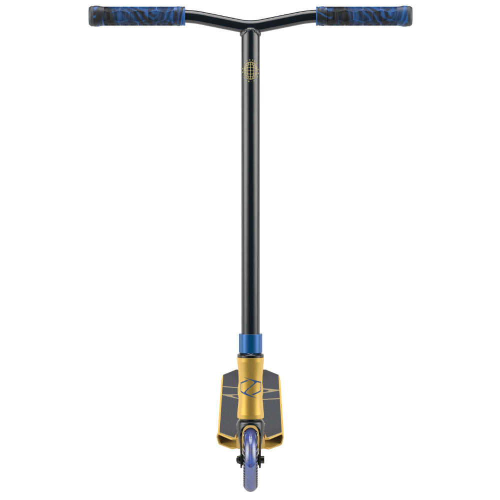 Fuzion Z250 Freestyle Scooter Complete Gold Front Steel Y Bar Hex Grips