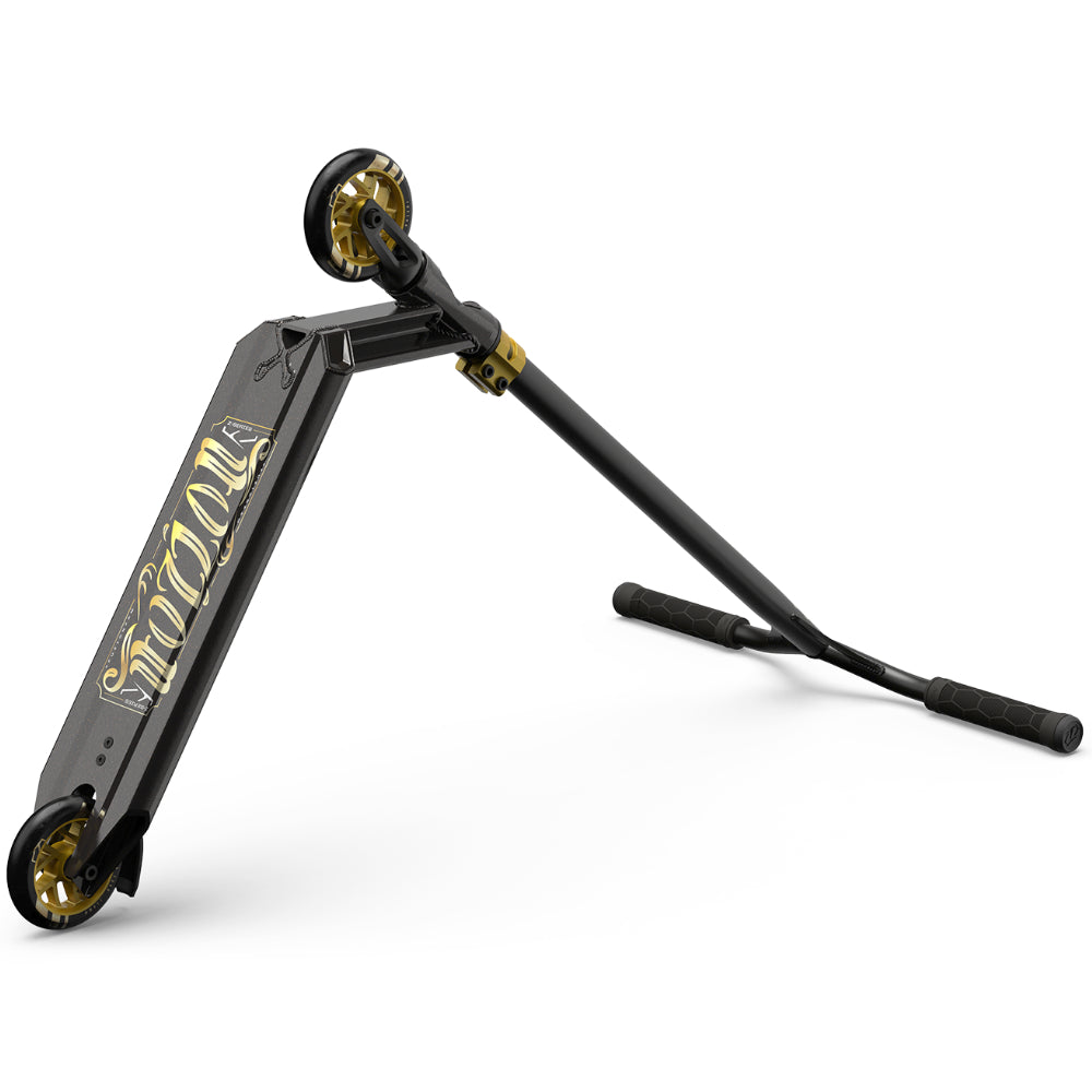 Fuzion Z300 - Scooter Complete Black Gold Bottom Logo