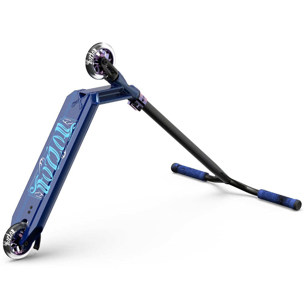 Fuzion Z300 - Scooter Complete Blue Neochrome Bottom Deck Design