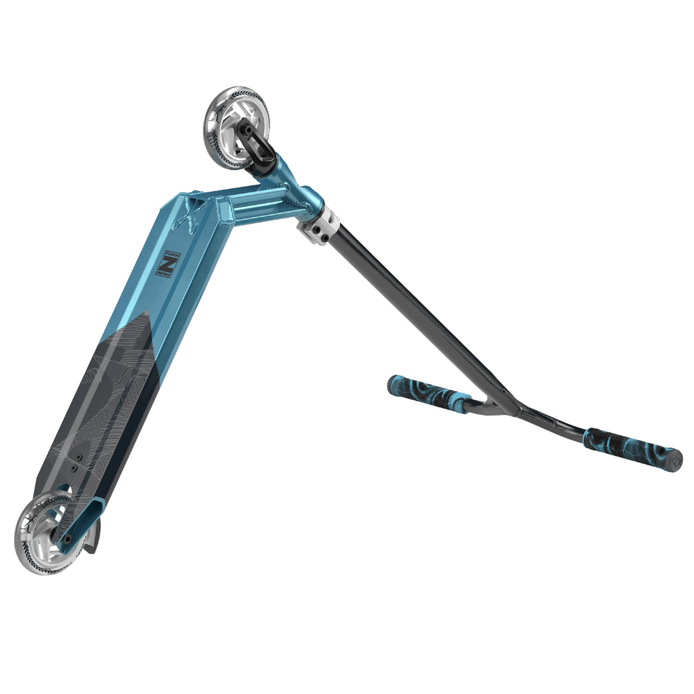 Fuzion Z300 Freestyle Scooter Complete Aqua Bottom Design