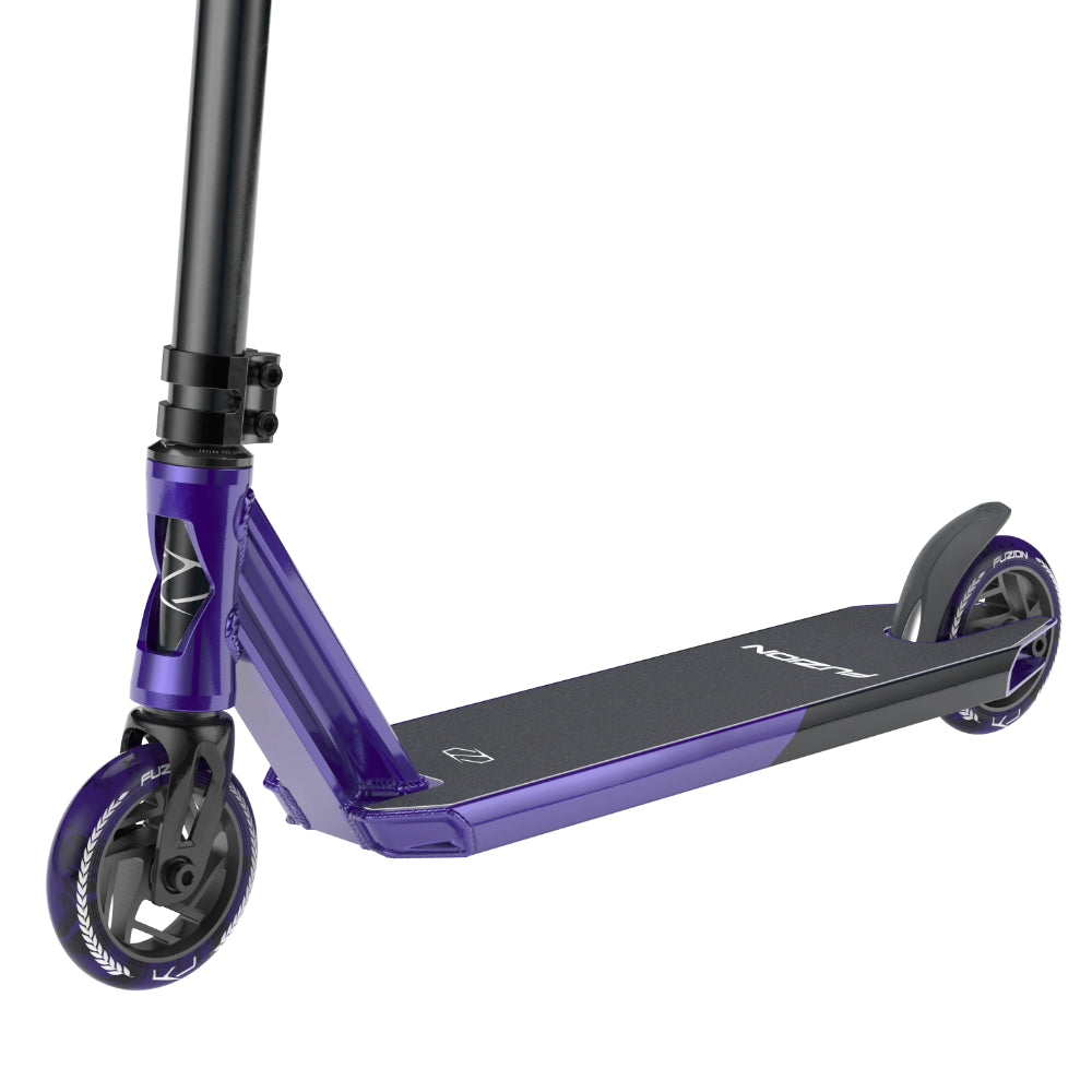 Fuzion Z300 Freestyle Scooter Complete Purple 2 Tone Deck Design