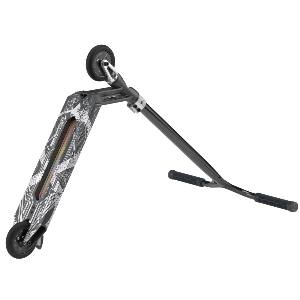 Fuzion Z350 Freestyle Scooter Complete Serpent Silver Bottom Design