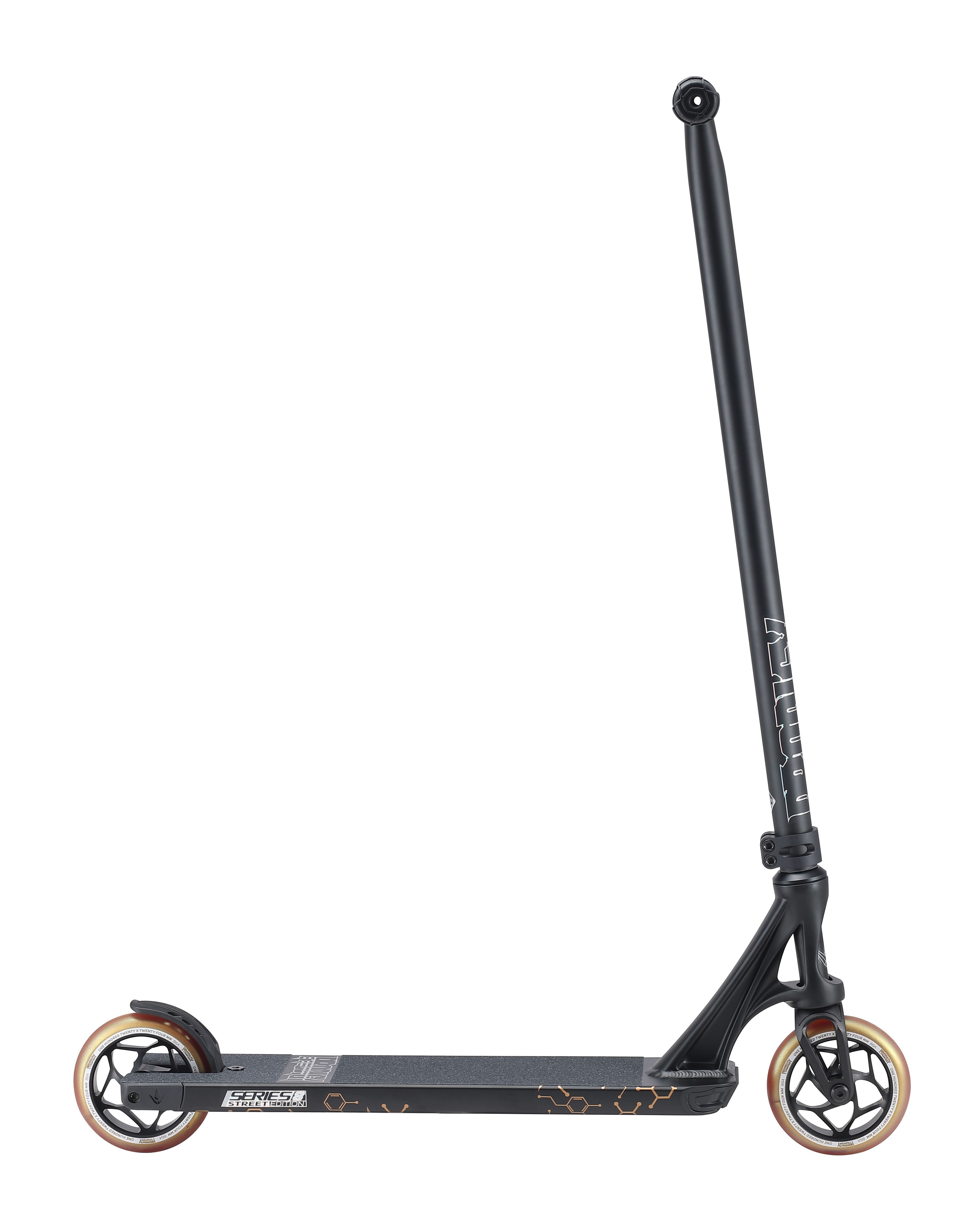 Envy Prodigy S8 Street Edition - Scooter Complete Black Gold Side View