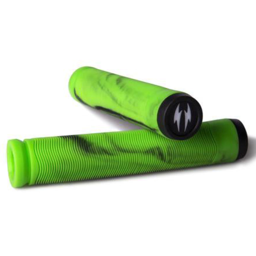 Havoc Handle Bar Grips Green Black Swirl
