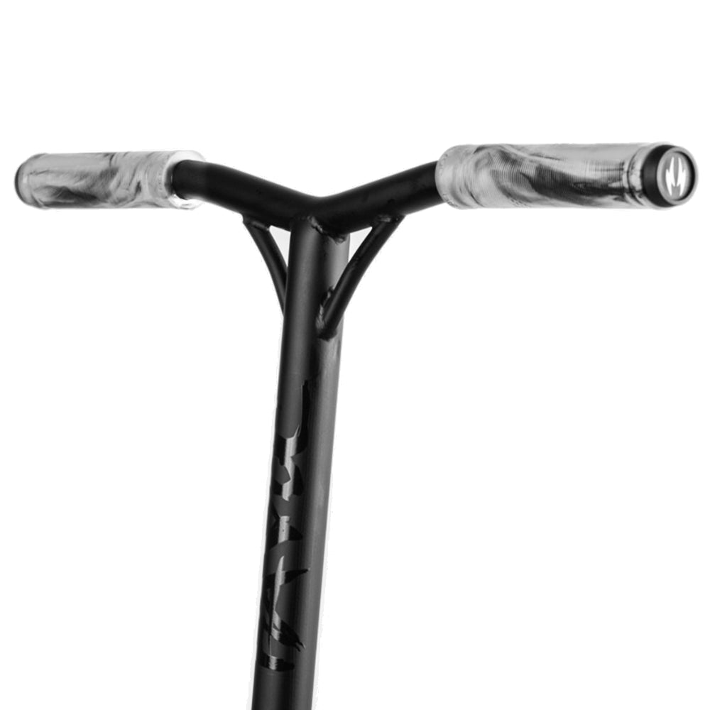 Havoc Handle Bar Grips Grey Black Swirl Installed