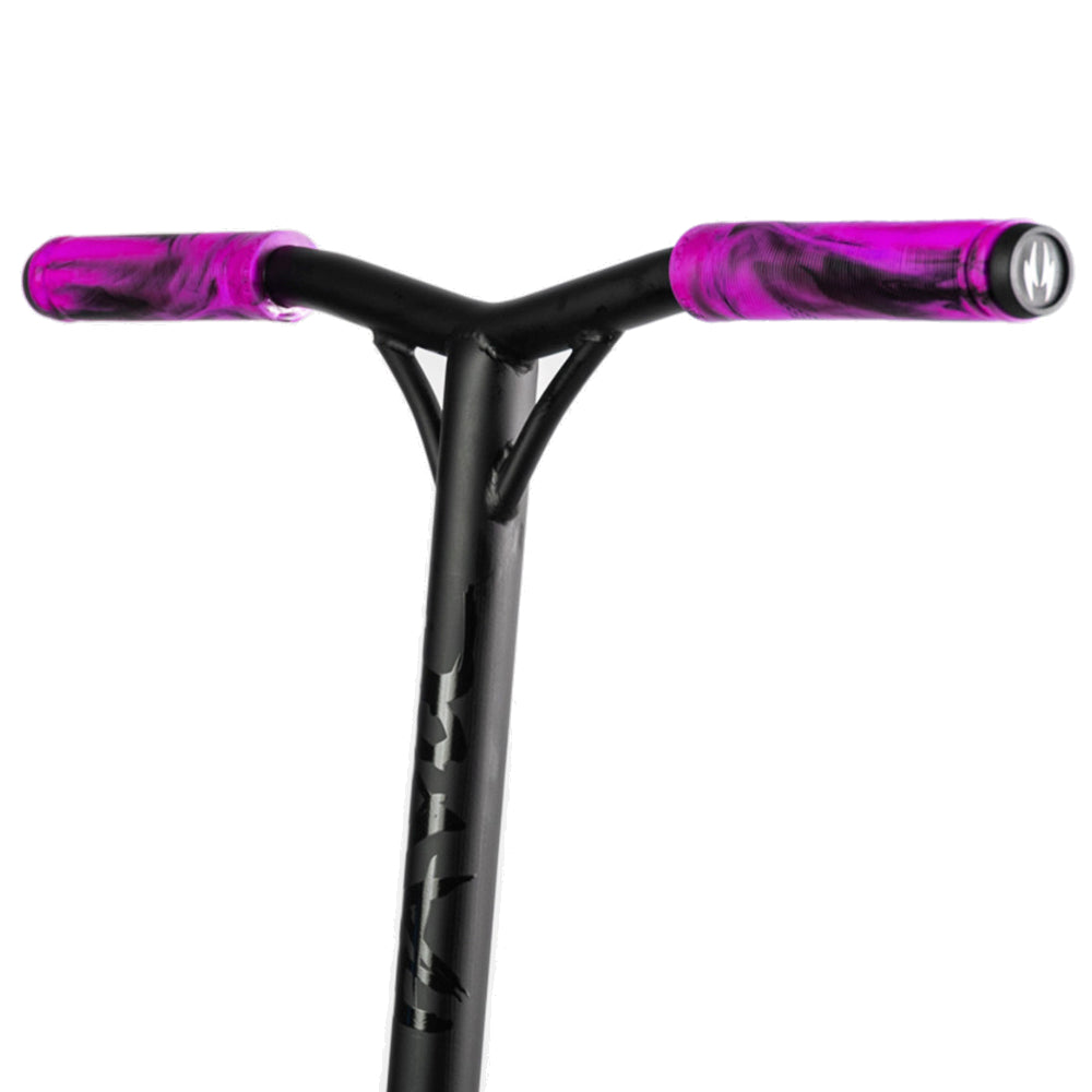 Havoc Handle Bar Grips Pink Black Swirl Installed