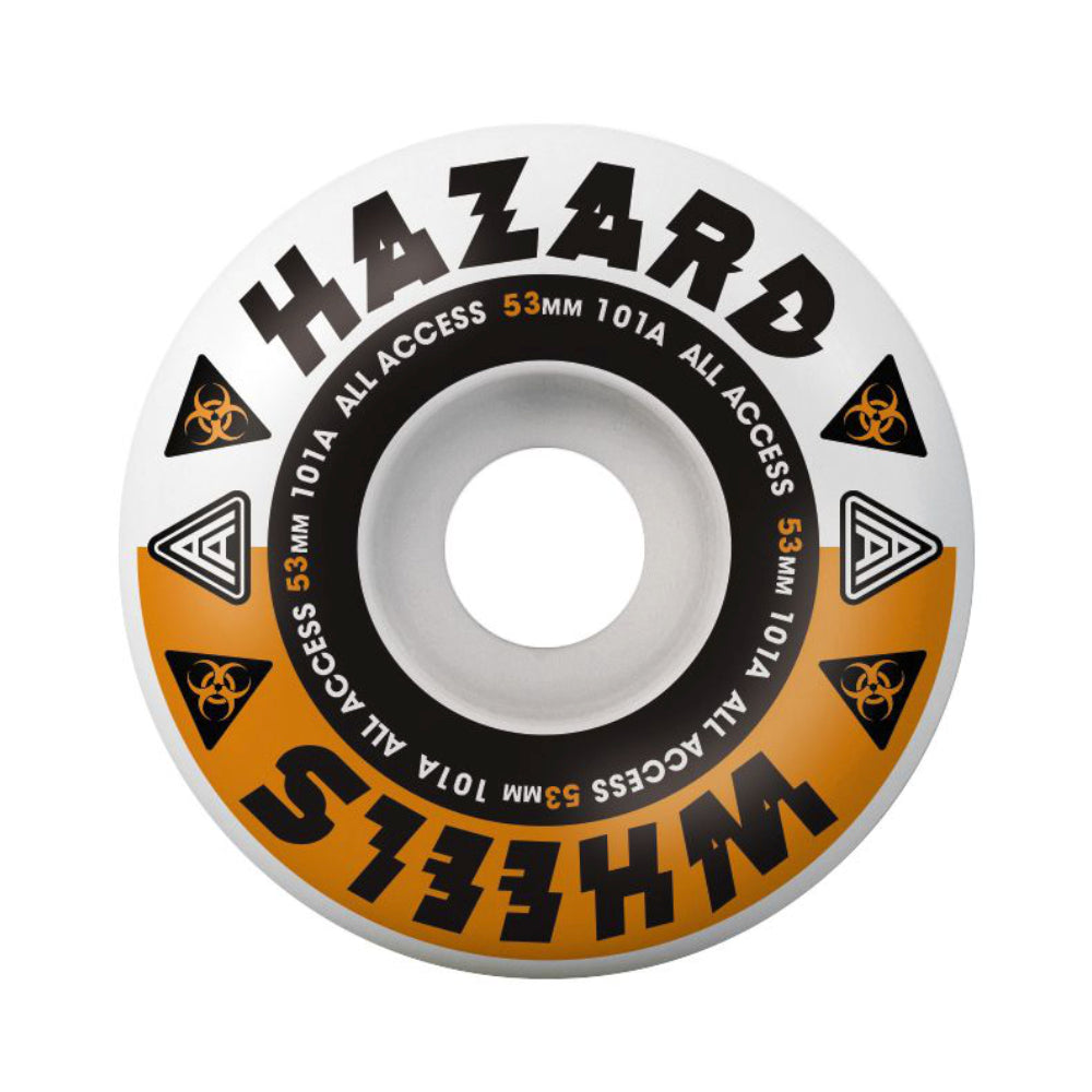 Hazard Melt Down Classic Radial White 101A - Skateboard Wheels 53mm