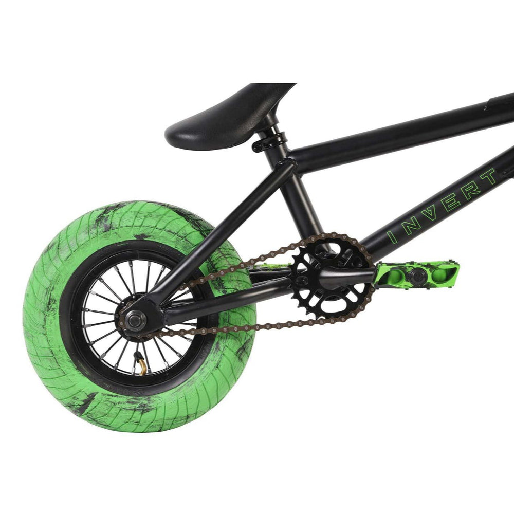Invert Supreme Mini BMX Black Green Swirl Freestyle Cassette 9T And 25T Sprocket