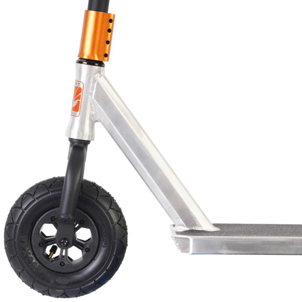 Invert Supreme Taunt Raw / Orange / Green Dirt Scooter Hi-Ten Steel Fork