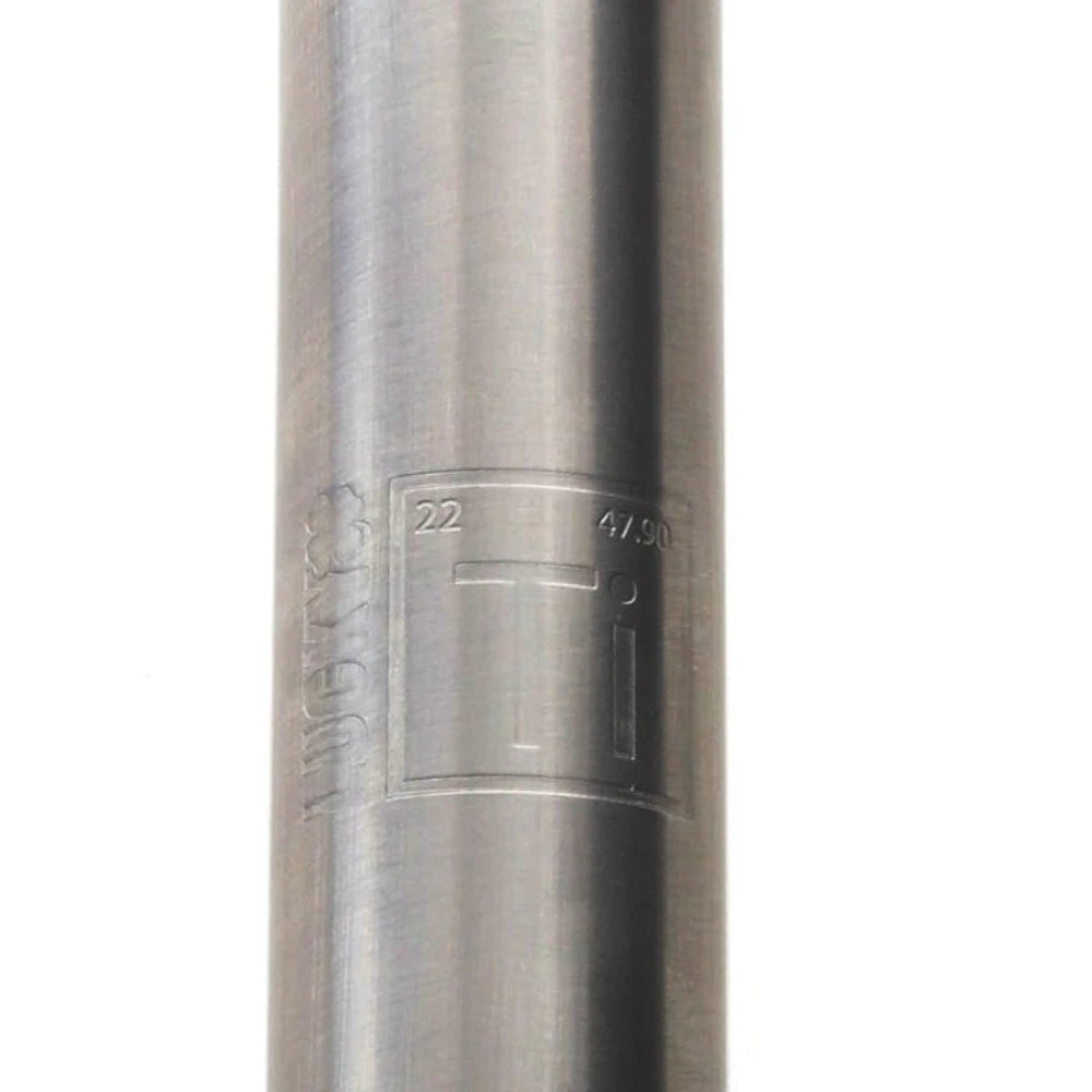 Lucky Standard Titanium Light Freestyle Scooter Bars Raw Close Up Logo